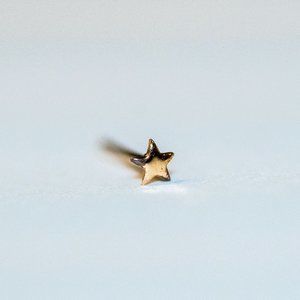 14k gold tiny star SINGLE stud